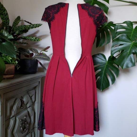 ModCloth Intermission Impossible Dress, Burgundy - Picture 3 of 5
